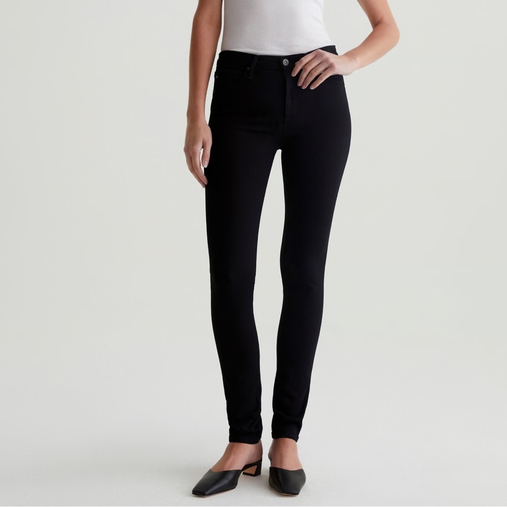 Size 29R AG Adriano Goldschmied The Prima Ankle Cigarette Leg Black Skinny Jeans